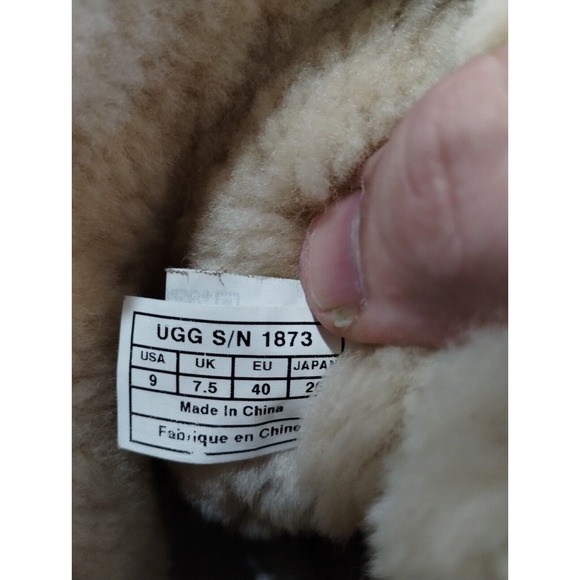 UGG BAILEY BUTTON TRIPLET TRIPLE II BROWN TALL BOOTS SIZE US 9 WOMEN 1873 - Picture 7 of 8